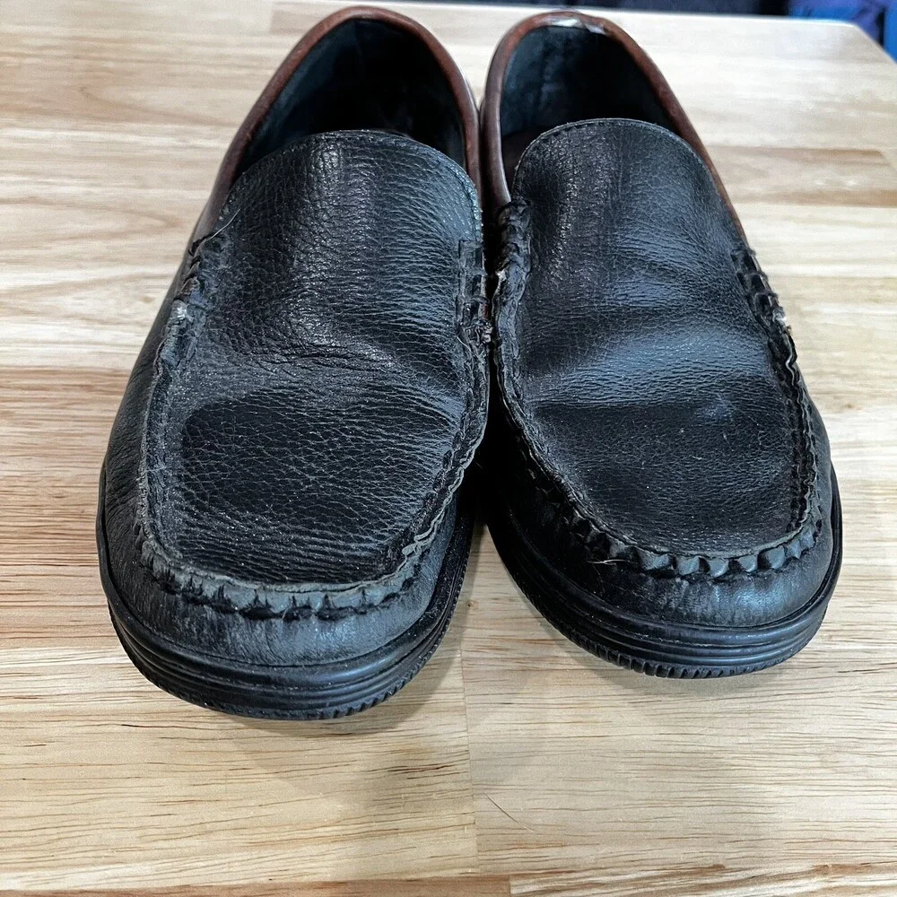 Allen Edmonds Mens Westland Black Brown Leather Loafer 8.5 Casual Classic‎